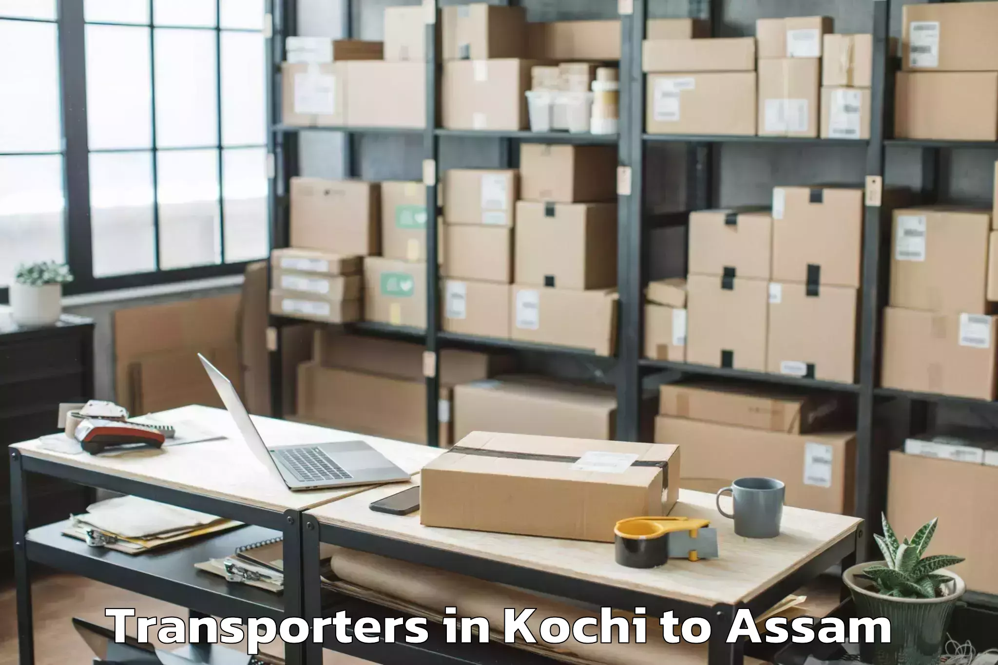 Top Kochi to Sarupeta Transporters Available